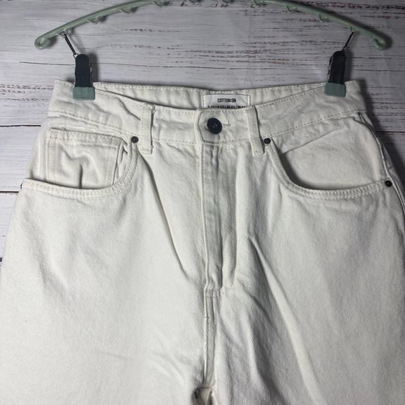Cotton On Women's High Rise Jeans - Cream - Picture 2 of 5